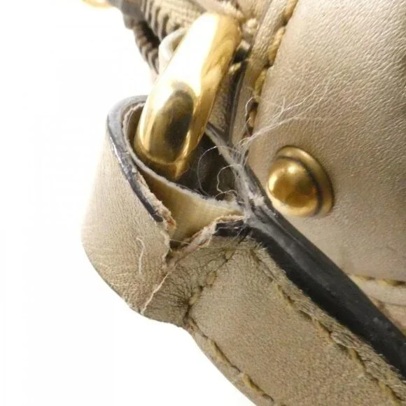 Gucci Shoulder Bag Leather Gold - Picture 7 of 10